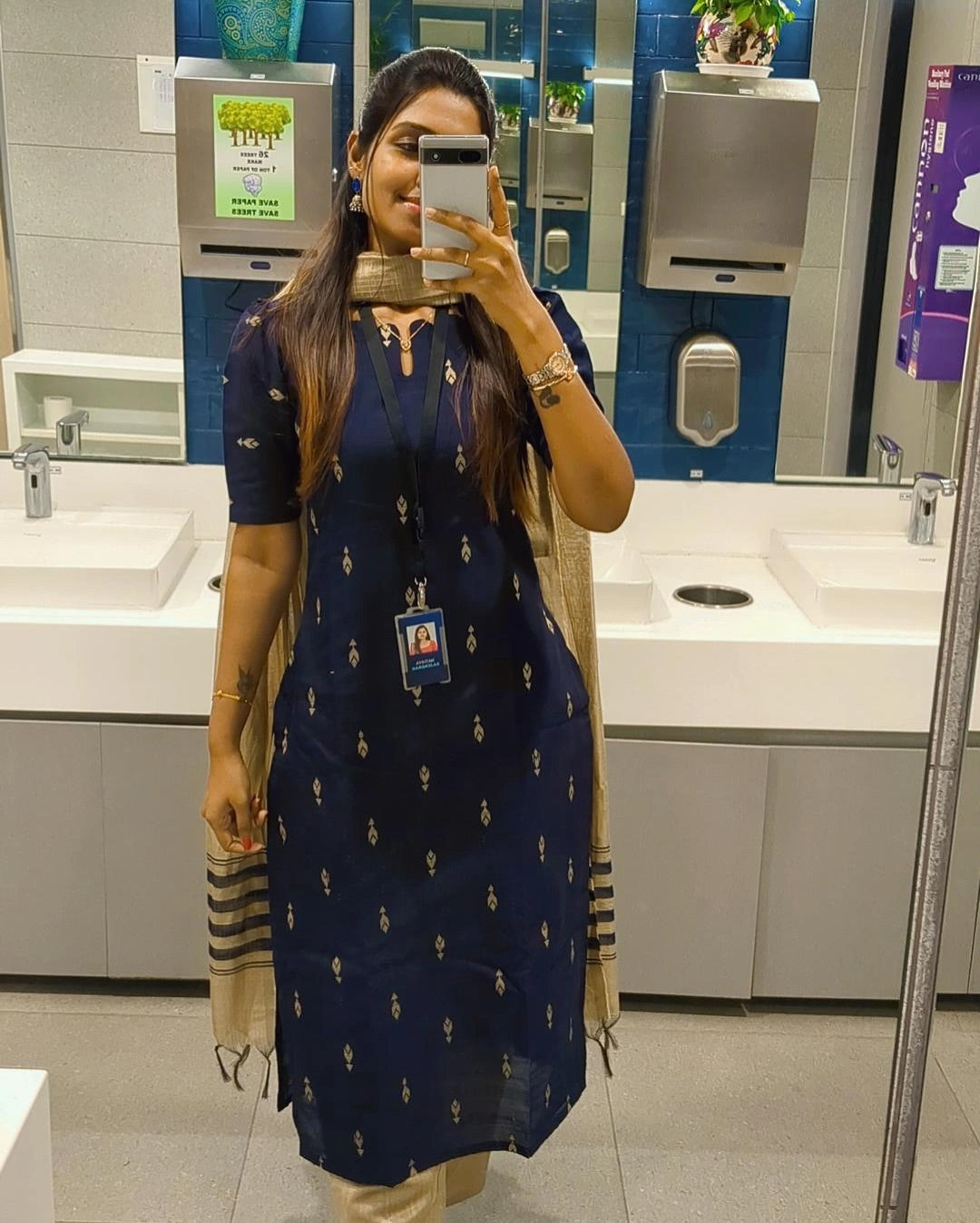 Blue Raw Silk Kurti Pant With Duppatta