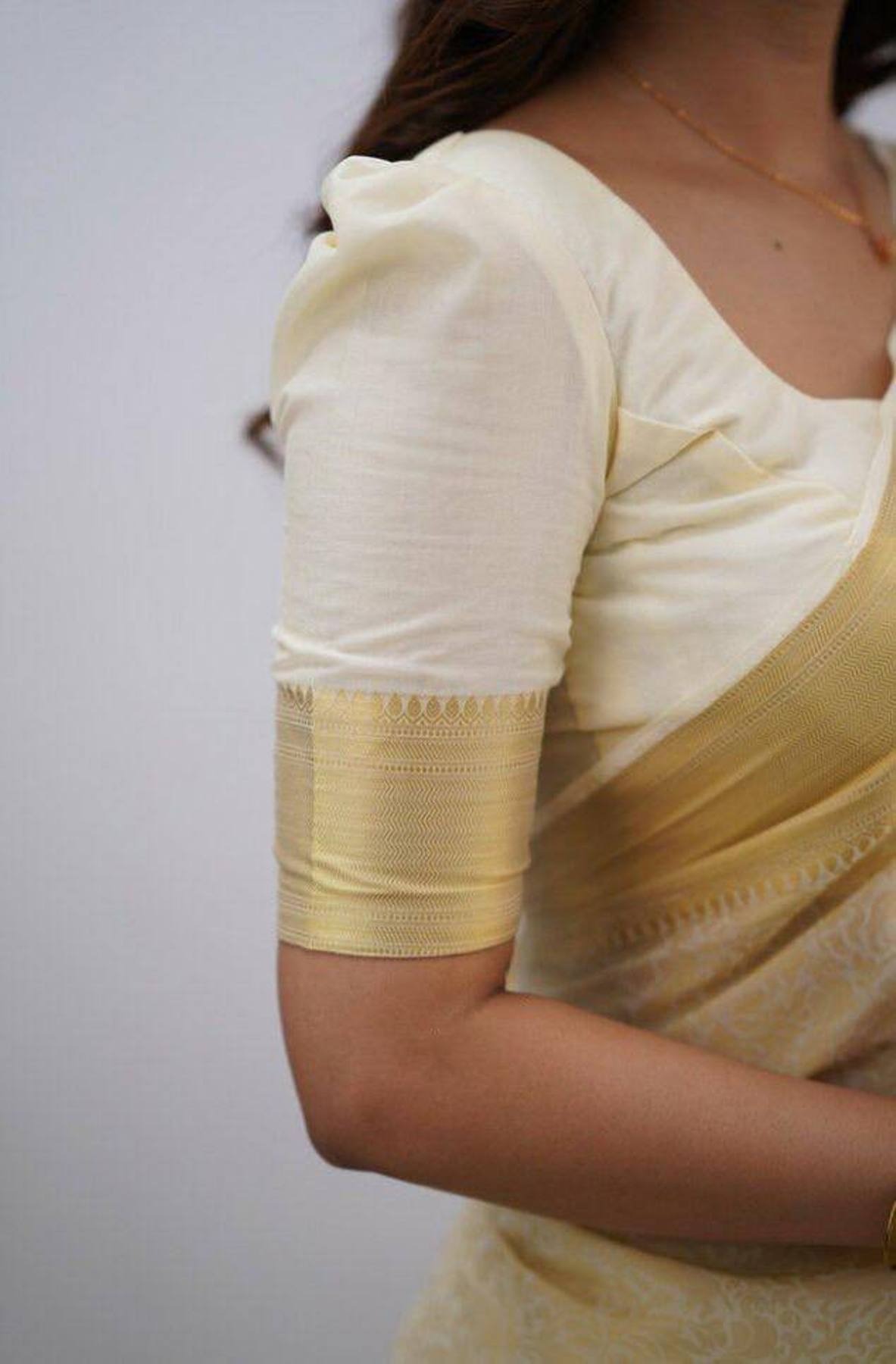 Off white Yellow Boarder Aayana Pure Silk Saree