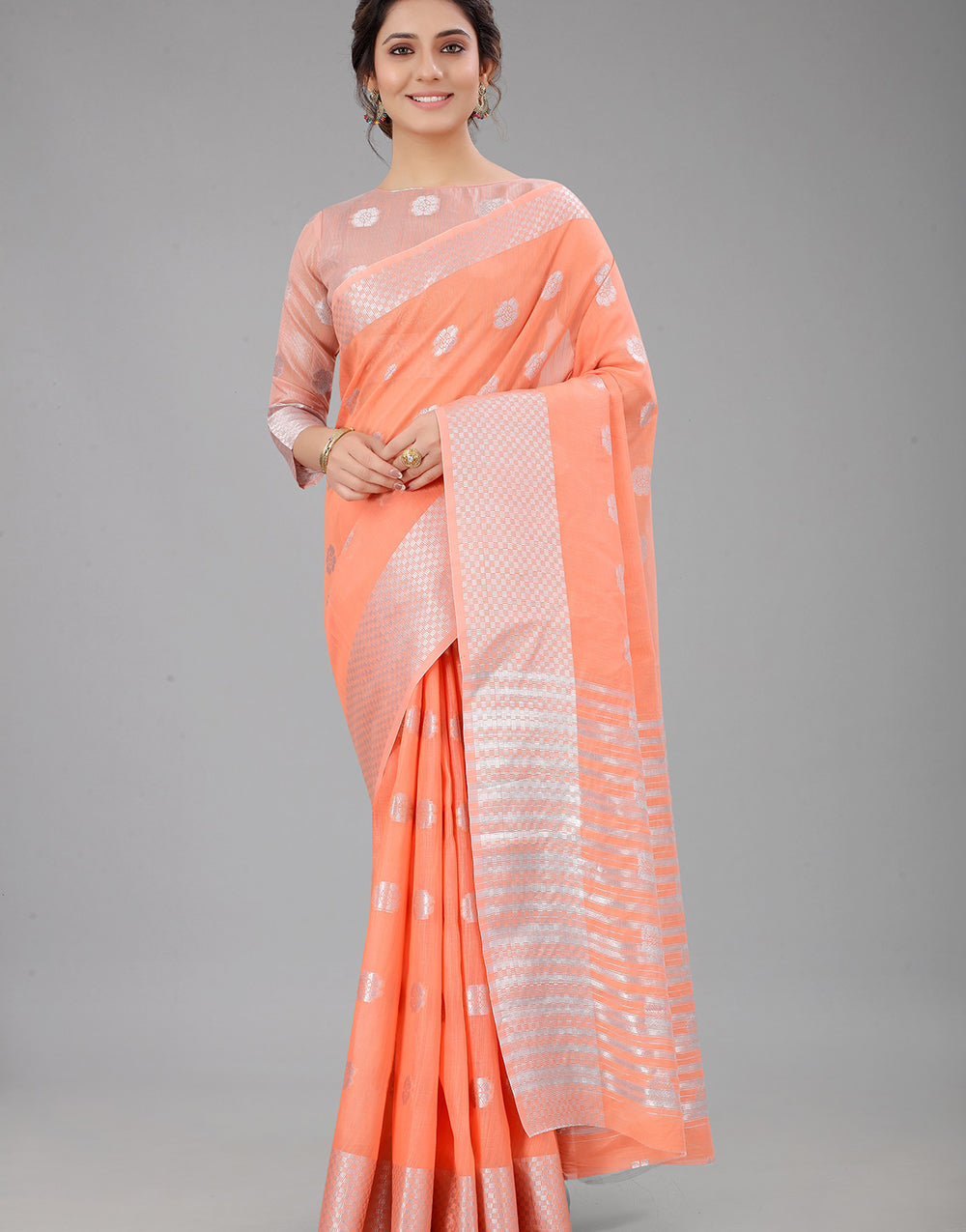 Peach Lien Design Gahana Italian Silk Saree