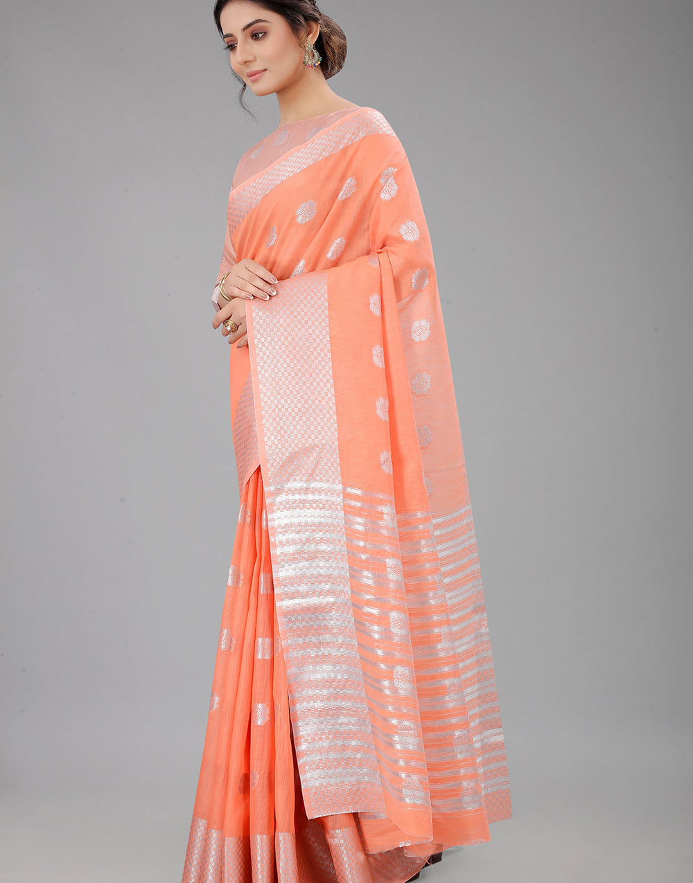 Peach Lien Design Gahana Italian Silk Saree