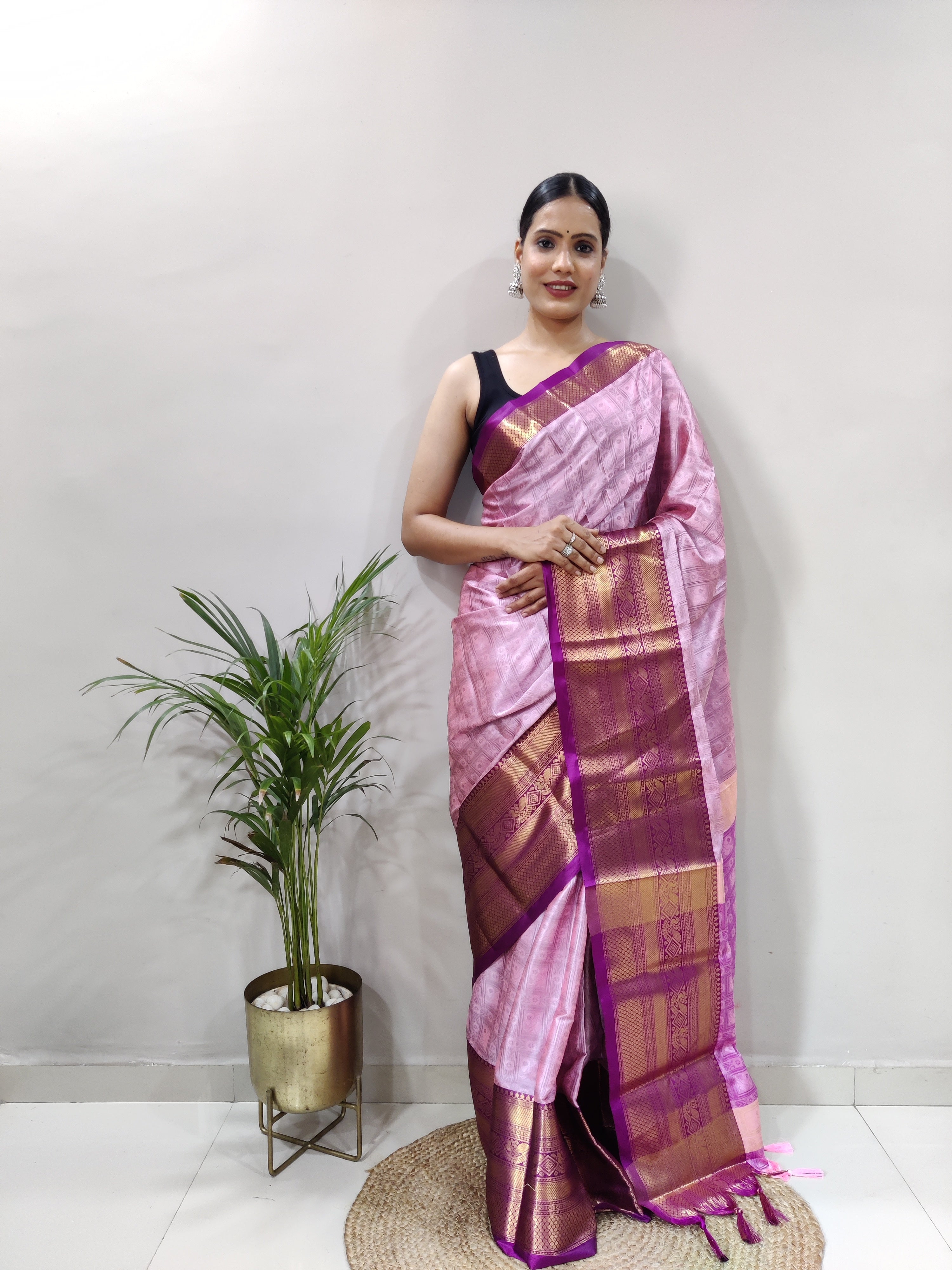 Lavender Purple Tapsi  Kanjivaram Silk Saree