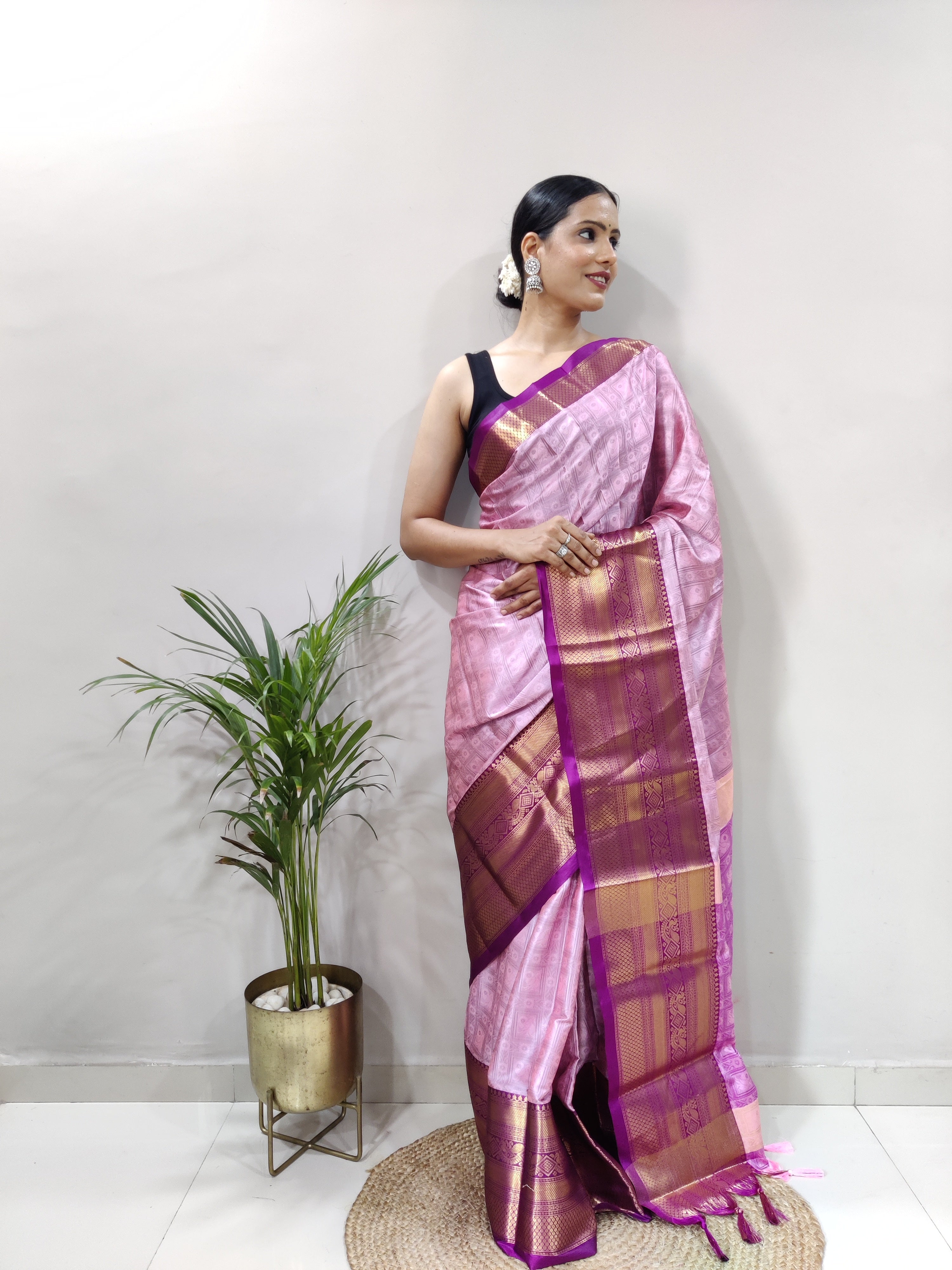 Lavender Purple Tapsi  Kanjivaram Silk Saree