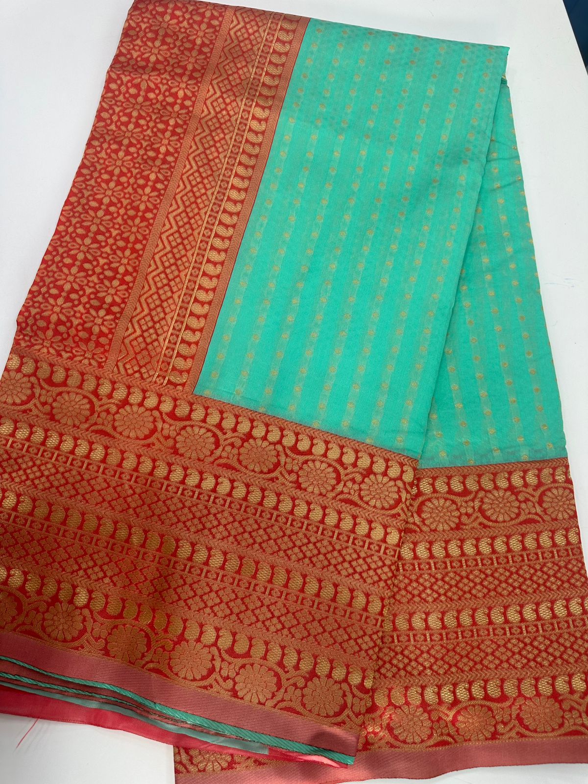 Rama Maroon Golden Design Jagdish Italian Silk Saree