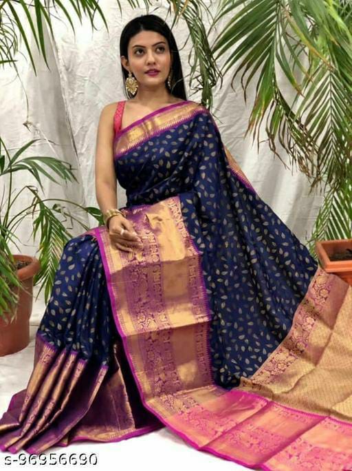 Blue and Pink NX Kanjivaram Silk Saree