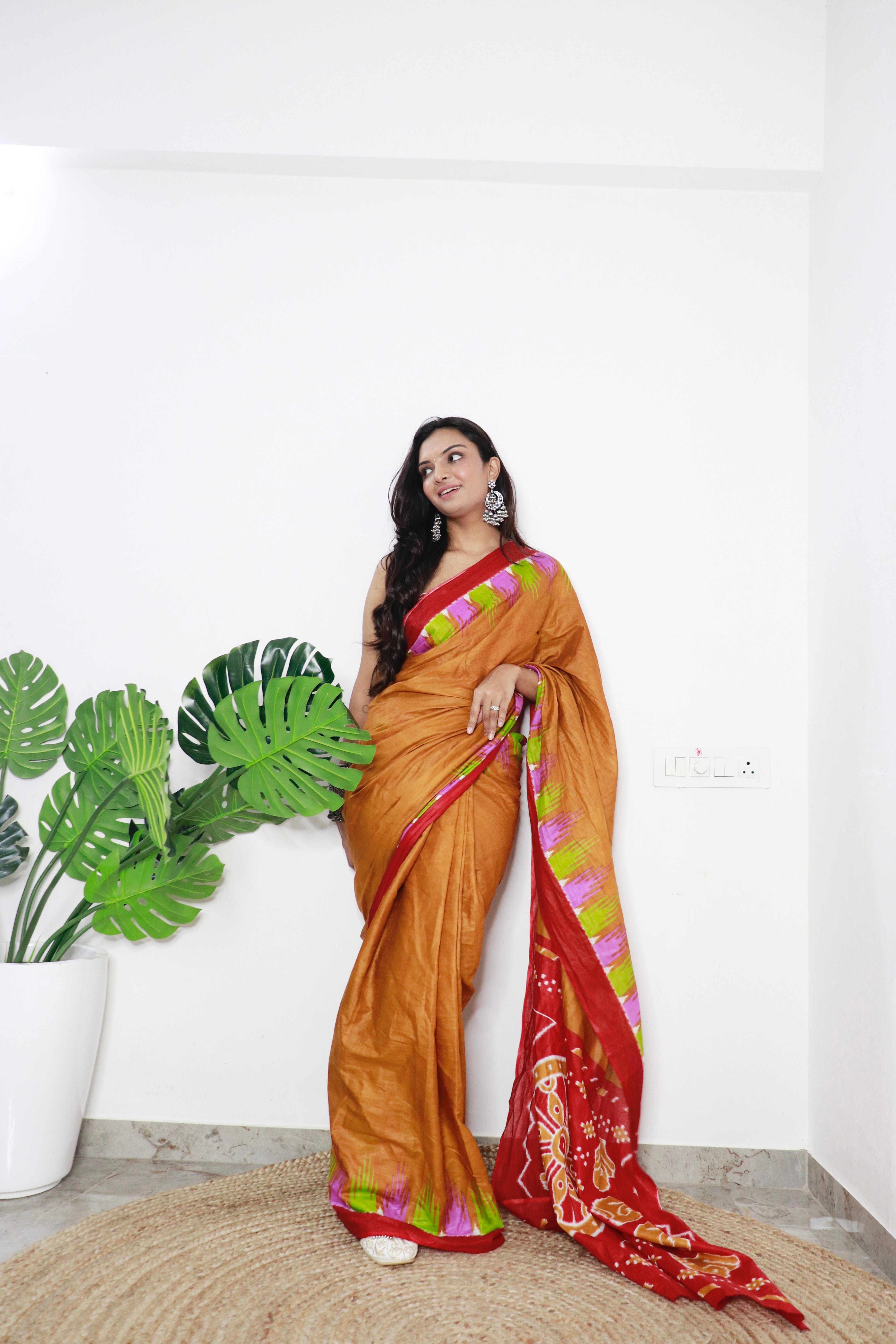 Printed Soft Pure Cotton Saree With Unstitched Blouse.