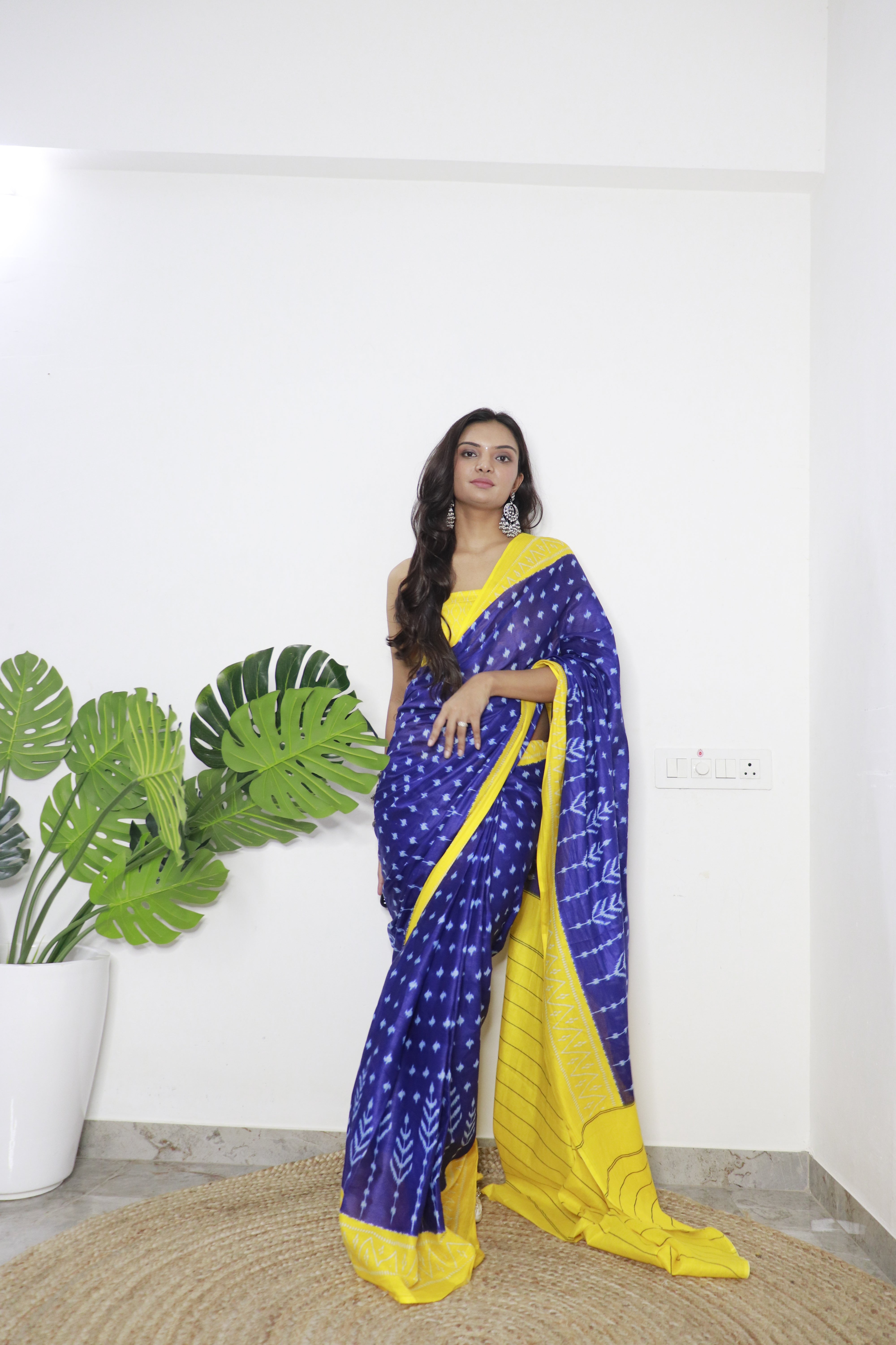 Printed Soft Pure Cotton Saree With Unstitched Blouse.