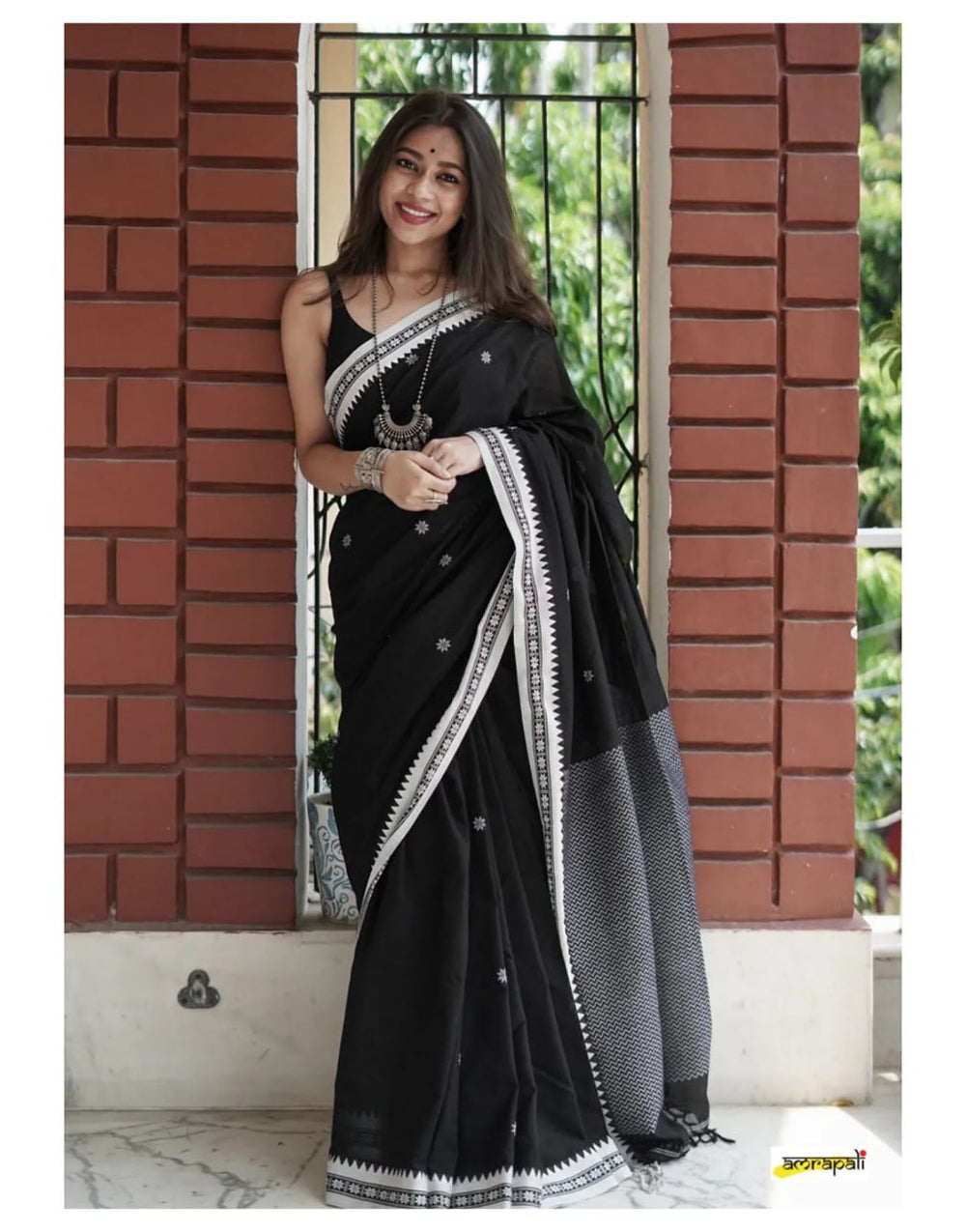 Black and Silver   Songir Cotton Saree