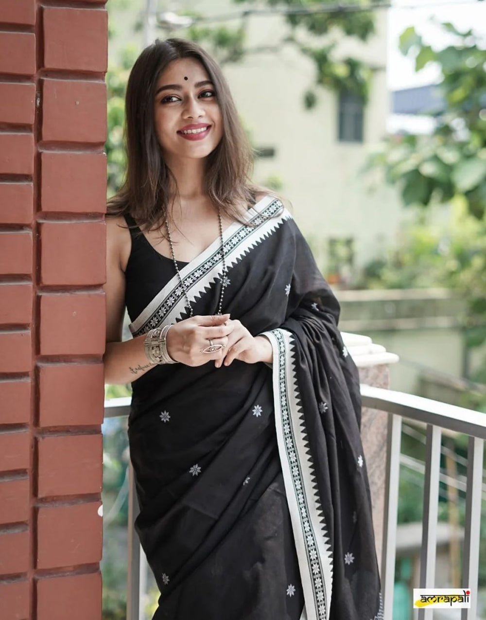 Black and Silver   Songir Cotton Saree